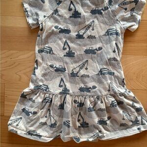 Kids' Construction Print Casual Dress - Gray